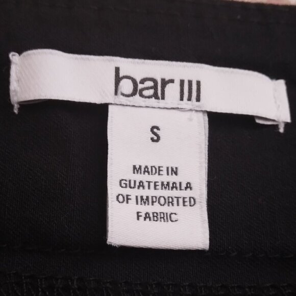 Bar III | Women's Black Grommet Tie A-Line Pull On Mini Skirt | Size S - Picture 4 of 6
